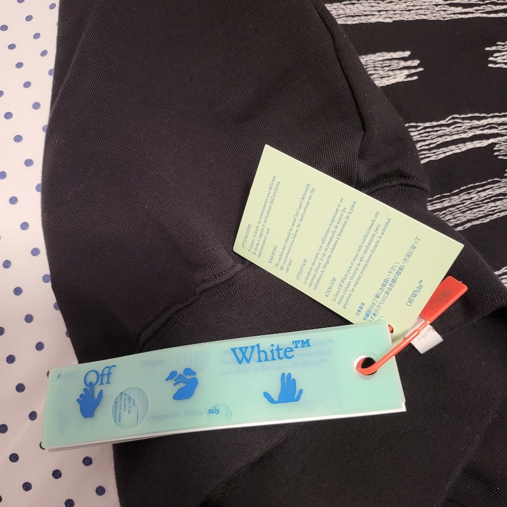 OFF-WHITE Scribble Diag Crewneck Boxy Sweatshirt - Picture 7 of 8